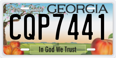 GA license plate CQP7441