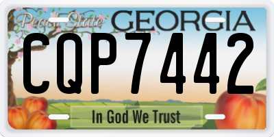 GA license plate CQP7442