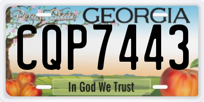 GA license plate CQP7443