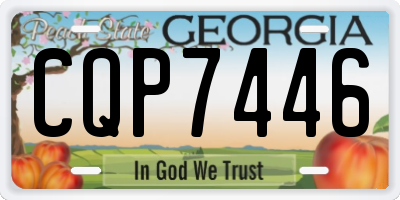 GA license plate CQP7446