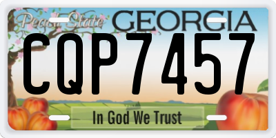 GA license plate CQP7457