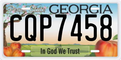 GA license plate CQP7458