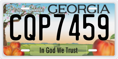 GA license plate CQP7459