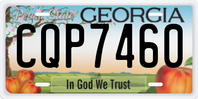 GA license plate CQP7460