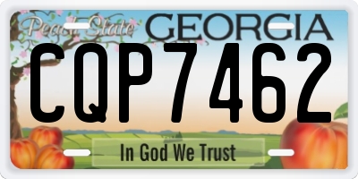 GA license plate CQP7462