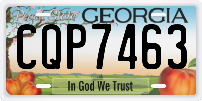 GA license plate CQP7463