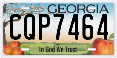 GA license plate CQP7464