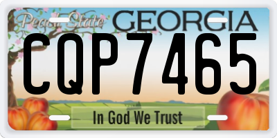 GA license plate CQP7465