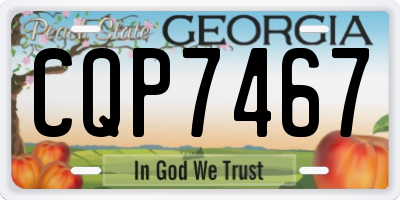 GA license plate CQP7467