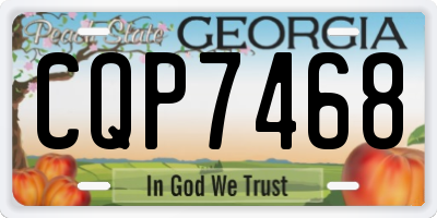 GA license plate CQP7468