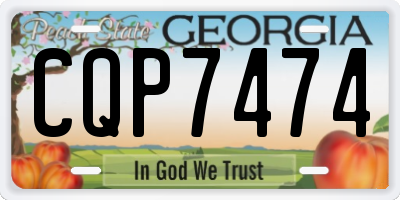 GA license plate CQP7474