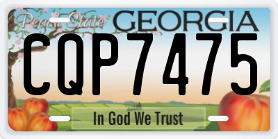 GA license plate CQP7475