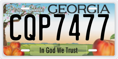 GA license plate CQP7477