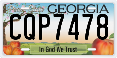 GA license plate CQP7478