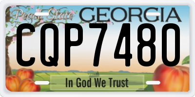 GA license plate CQP7480
