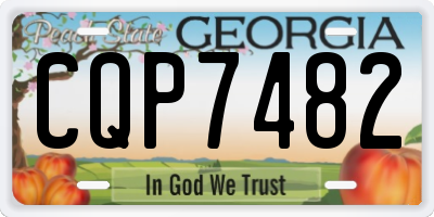 GA license plate CQP7482