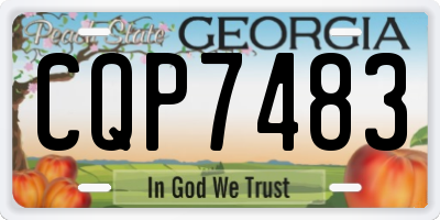 GA license plate CQP7483