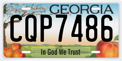 GA license plate CQP7486
