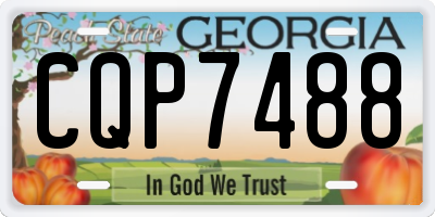 GA license plate CQP7488