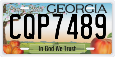GA license plate CQP7489