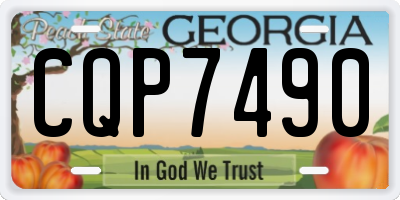 GA license plate CQP7490