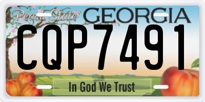 GA license plate CQP7491