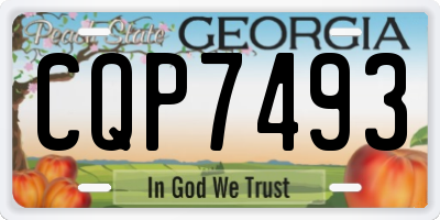 GA license plate CQP7493