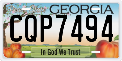 GA license plate CQP7494