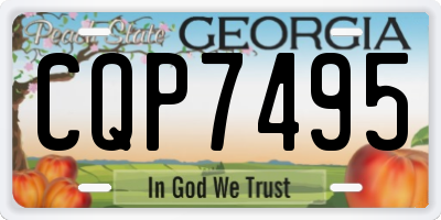 GA license plate CQP7495