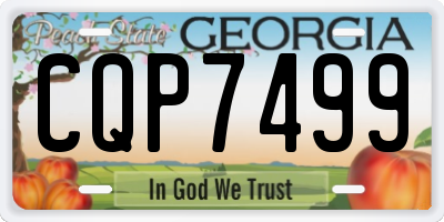GA license plate CQP7499