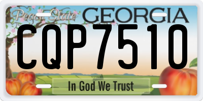 GA license plate CQP7510