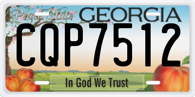 GA license plate CQP7512