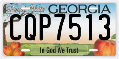 GA license plate CQP7513