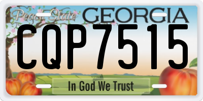GA license plate CQP7515