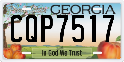 GA license plate CQP7517