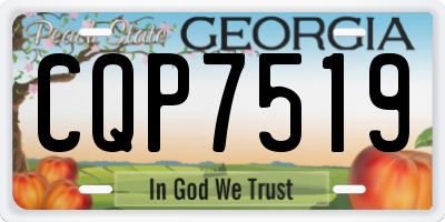 GA license plate CQP7519