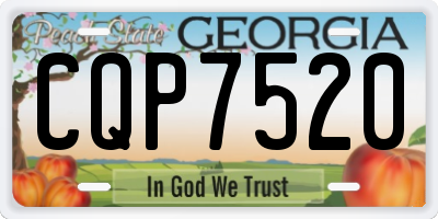 GA license plate CQP7520