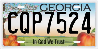 GA license plate CQP7524