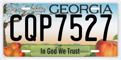 GA license plate CQP7527