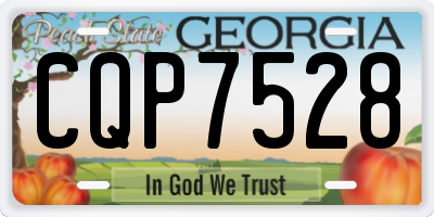 GA license plate CQP7528