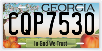GA license plate CQP7530