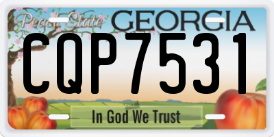 GA license plate CQP7531