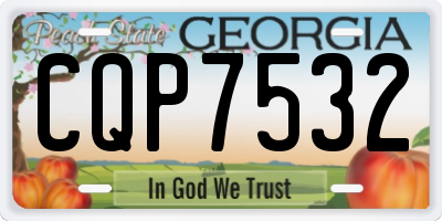 GA license plate CQP7532