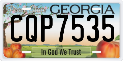 GA license plate CQP7535