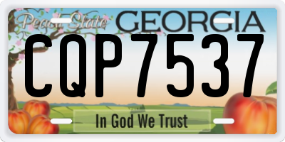 GA license plate CQP7537