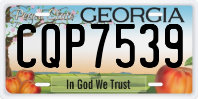 GA license plate CQP7539