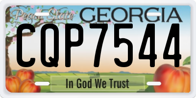 GA license plate CQP7544