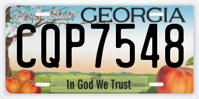 GA license plate CQP7548