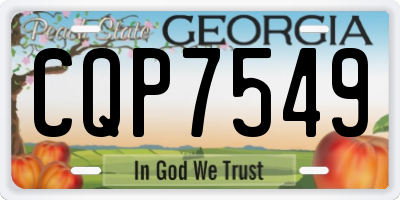 GA license plate CQP7549
