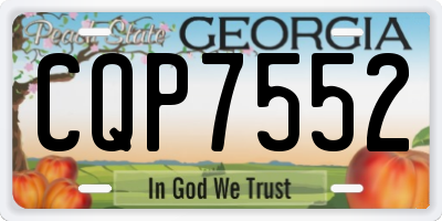 GA license plate CQP7552